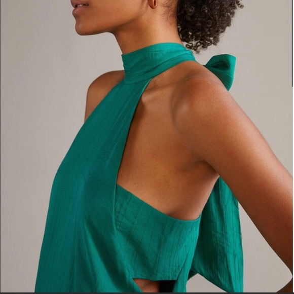 Anthropologie Halter Green Maxi Dress - Picture 4 of 5